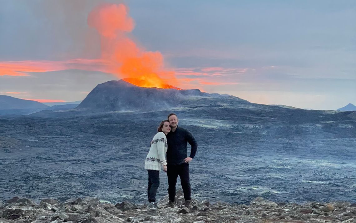 Meeting an erupting volcano at Fagradalsfjall.